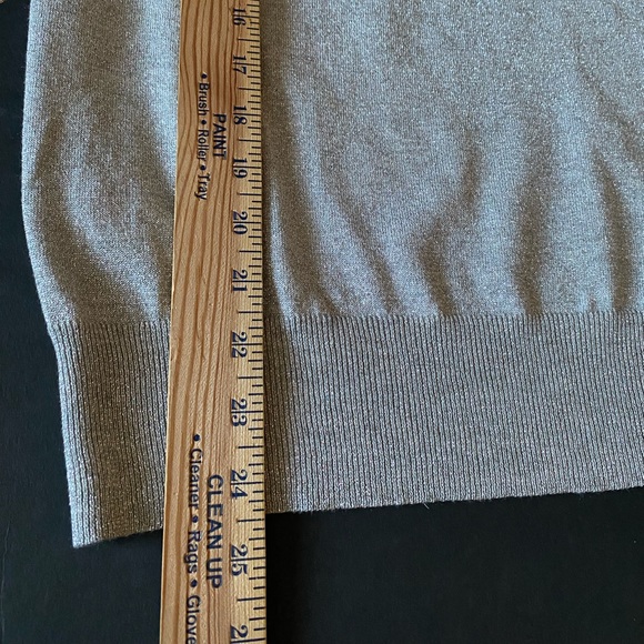 ANN TAYLOR Sleeveless Blouse Women's Draped cowl Neck, silver - Picture 5 of 11